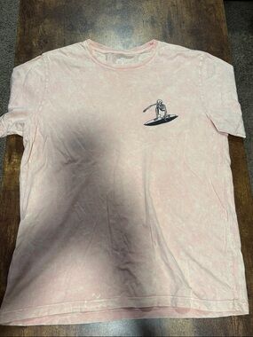 Katin Light Peach tie dyed Crewneck Tee with Surf Graphic size medium